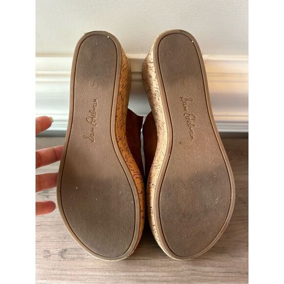 Sam Edelman Ranger Cork Wedge Suede Slip-on Sz 7 boho, Y2K, festival, Hippie, Co - Picture 9 of 9